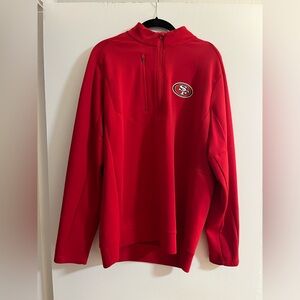 Men's Red Quarter-Zip Sweater